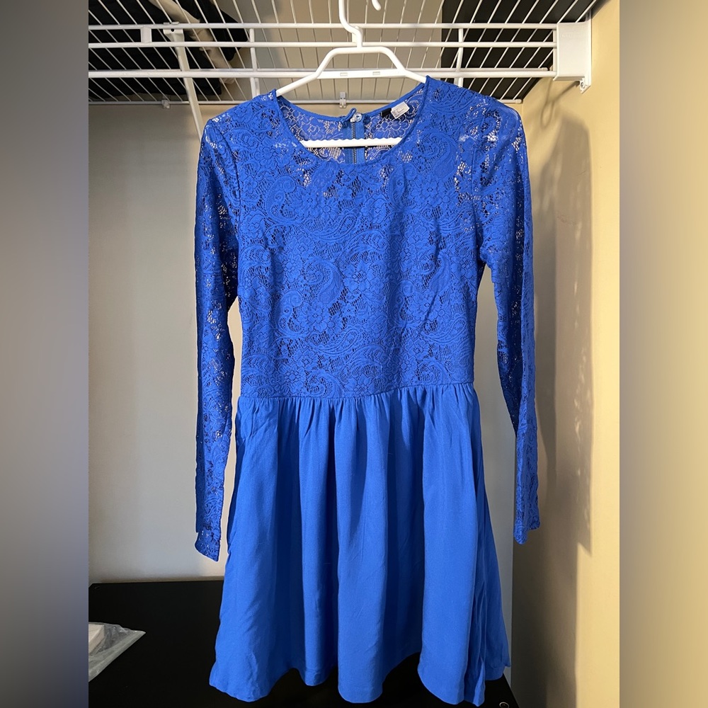 Royal Blue Lace Cocktail Dress